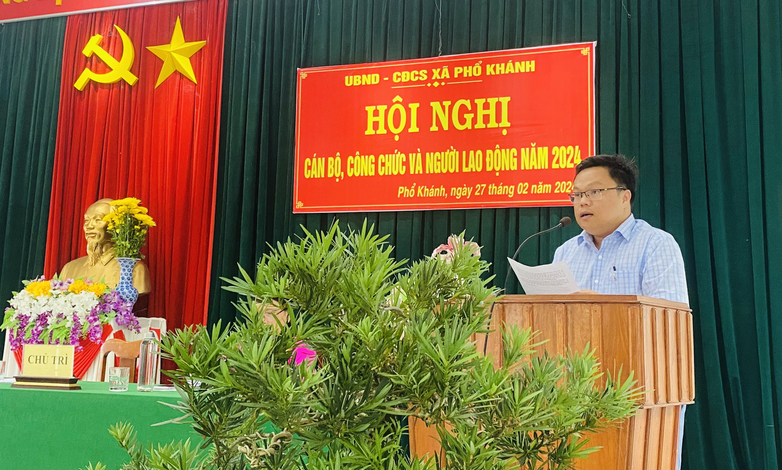 Xã Phổ Khánh tổ chức Hội nghị cán bộ, công chức, người lao động năm 2024
